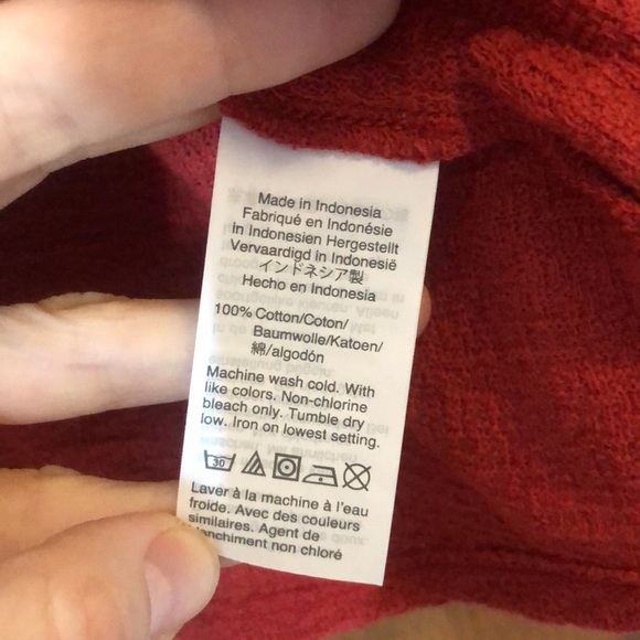 Madewell Texture & Thread long sleeved front tie gauze textured shirt - Picture 5 of 6